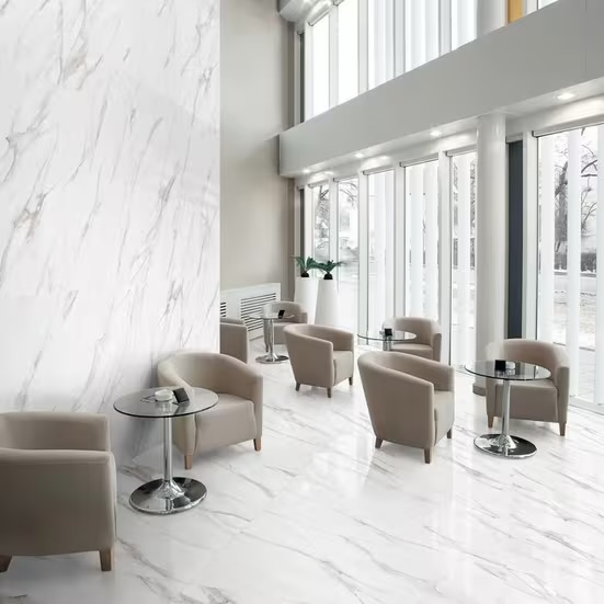 Alto Bianco Polished Porcelain Tile, 24x48 (photo 3 of 4)