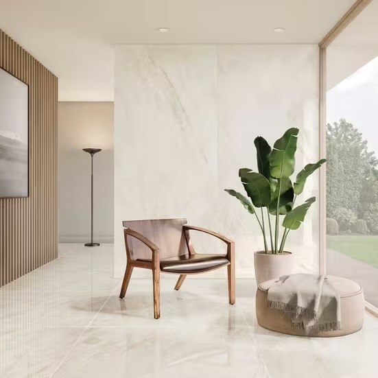 Luna Pearl Matte Porcelain Tile, 48 x 48 (photo 4 of 4)