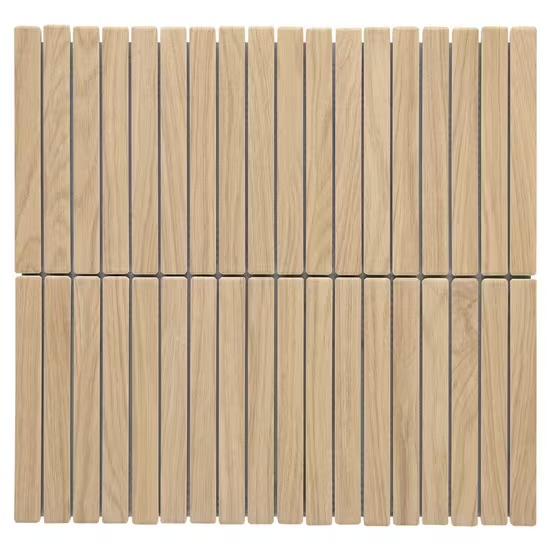Oak Wood Look Stack Porcelain Mosaic, brown (photo 2 of 4)