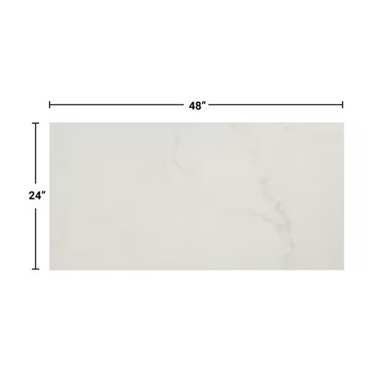 Sienna Bianca Polished Porcelain Tile, 24 x 48 (photo 2 of 3)