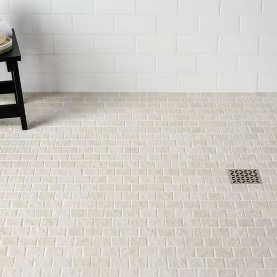 Zellige Ivory Offset Matte Porcelain Mosaic (photo 3 of 3)